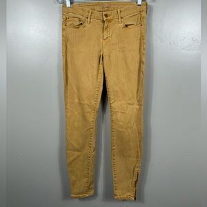 MOTHER The Looker Ankle Zip Pants in Goldfish Gold / Yellow Size 29